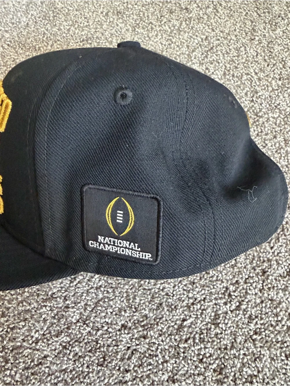 Nike Ohio State 2014 National Champions Snapback Hat Black Gold OSFM